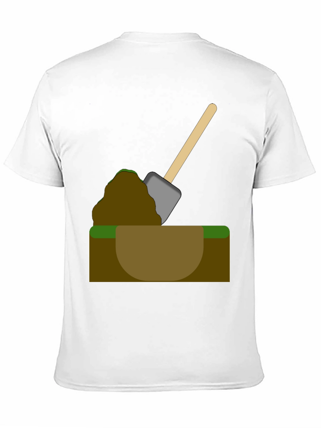 Digging T-Shirt - Cartoon Shovel in Hole Graphic Tee