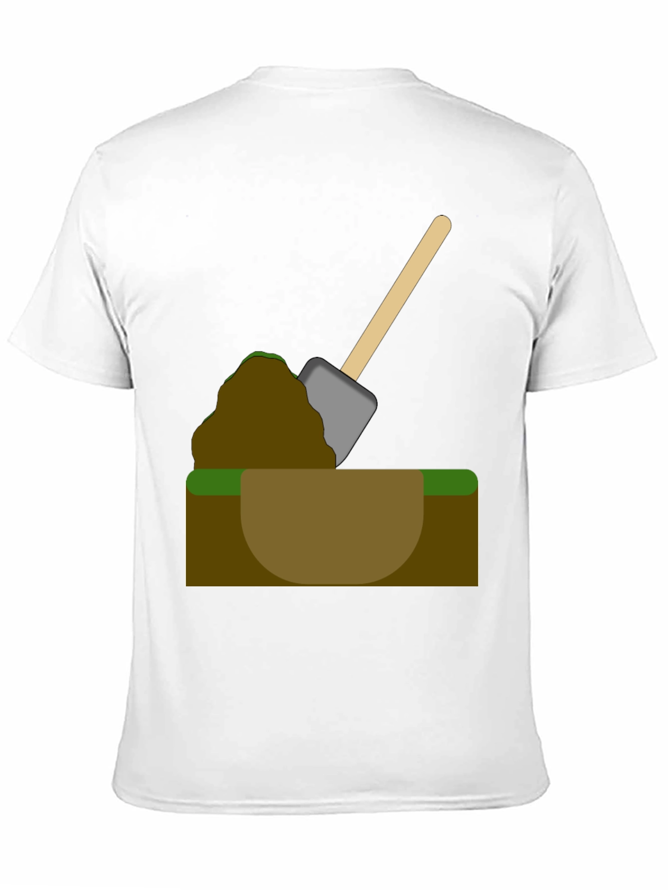 Digging T-Shirt - Cartoon Shovel in Hole Graphic Tee
