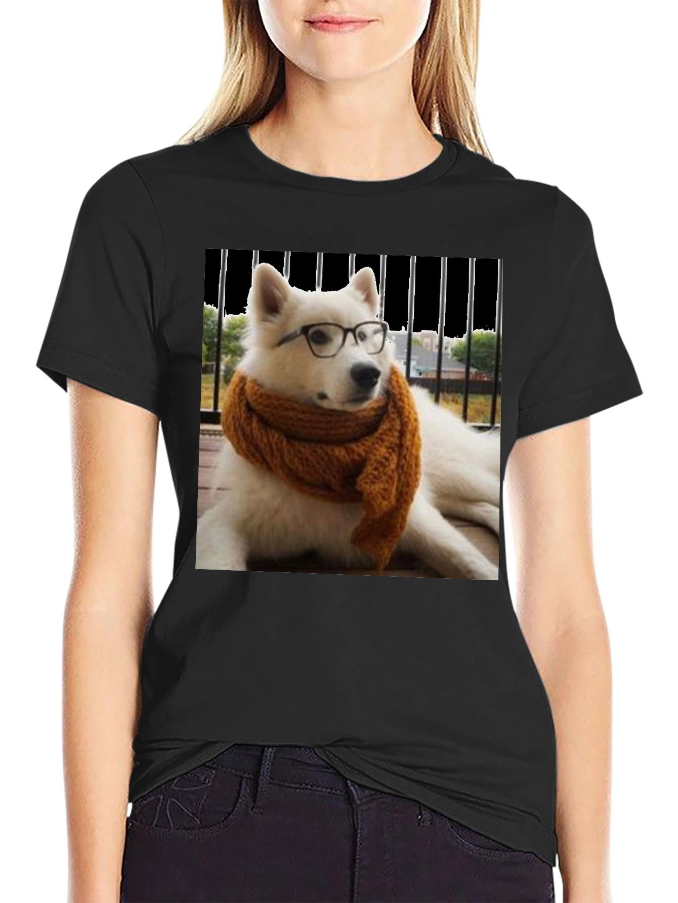 Dog with Glasses Graphic Tee