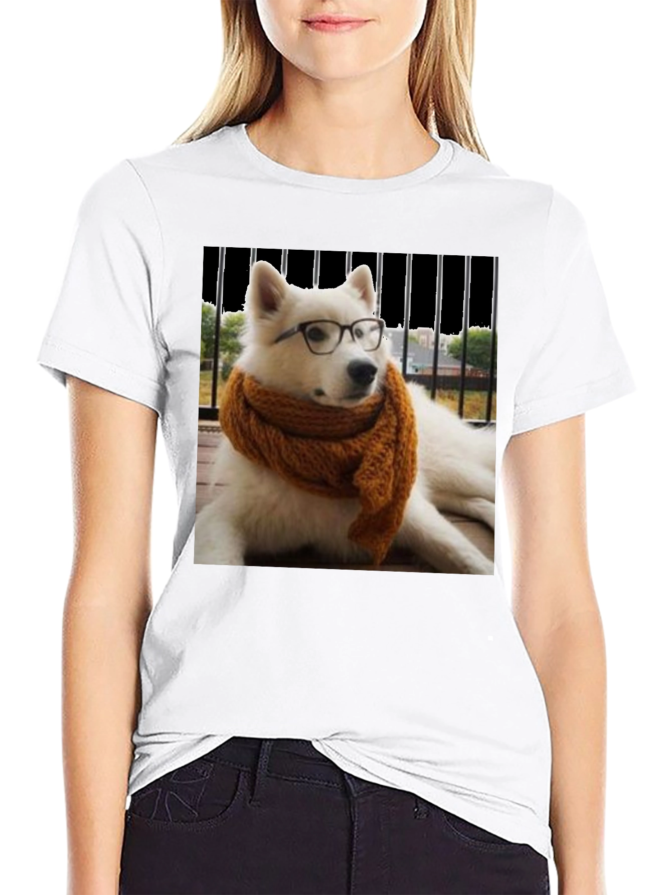 Dog with Glasses Graphic Tee