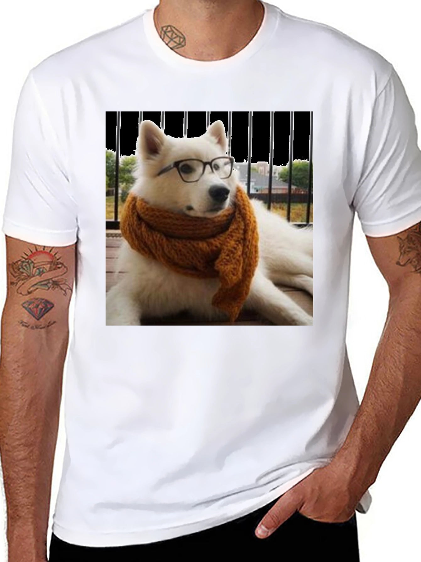 Dog with Glasses Graphic Tee