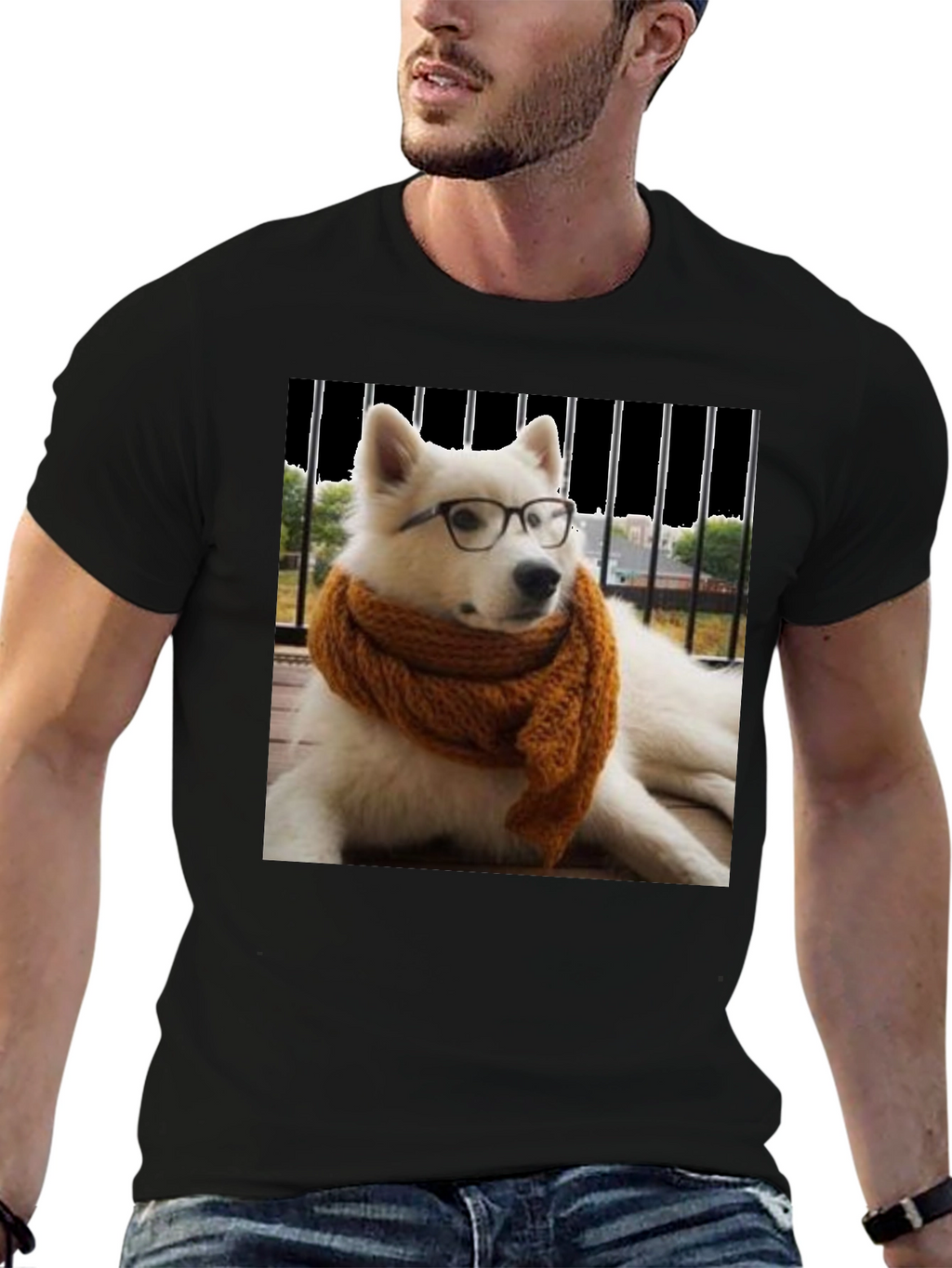 Dog with Glasses Graphic Tee