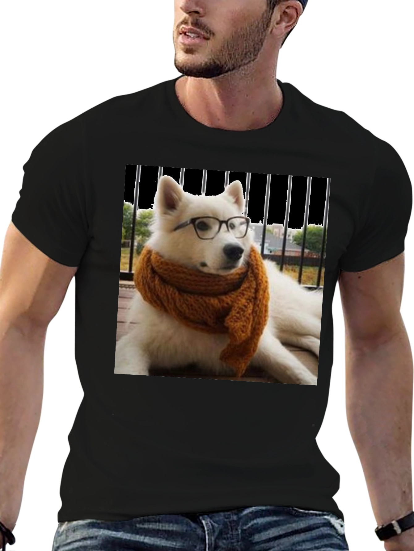 Dog with Glasses Graphic Tee
