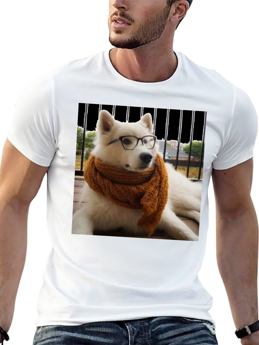 Dog with Glasses Graphic Tee