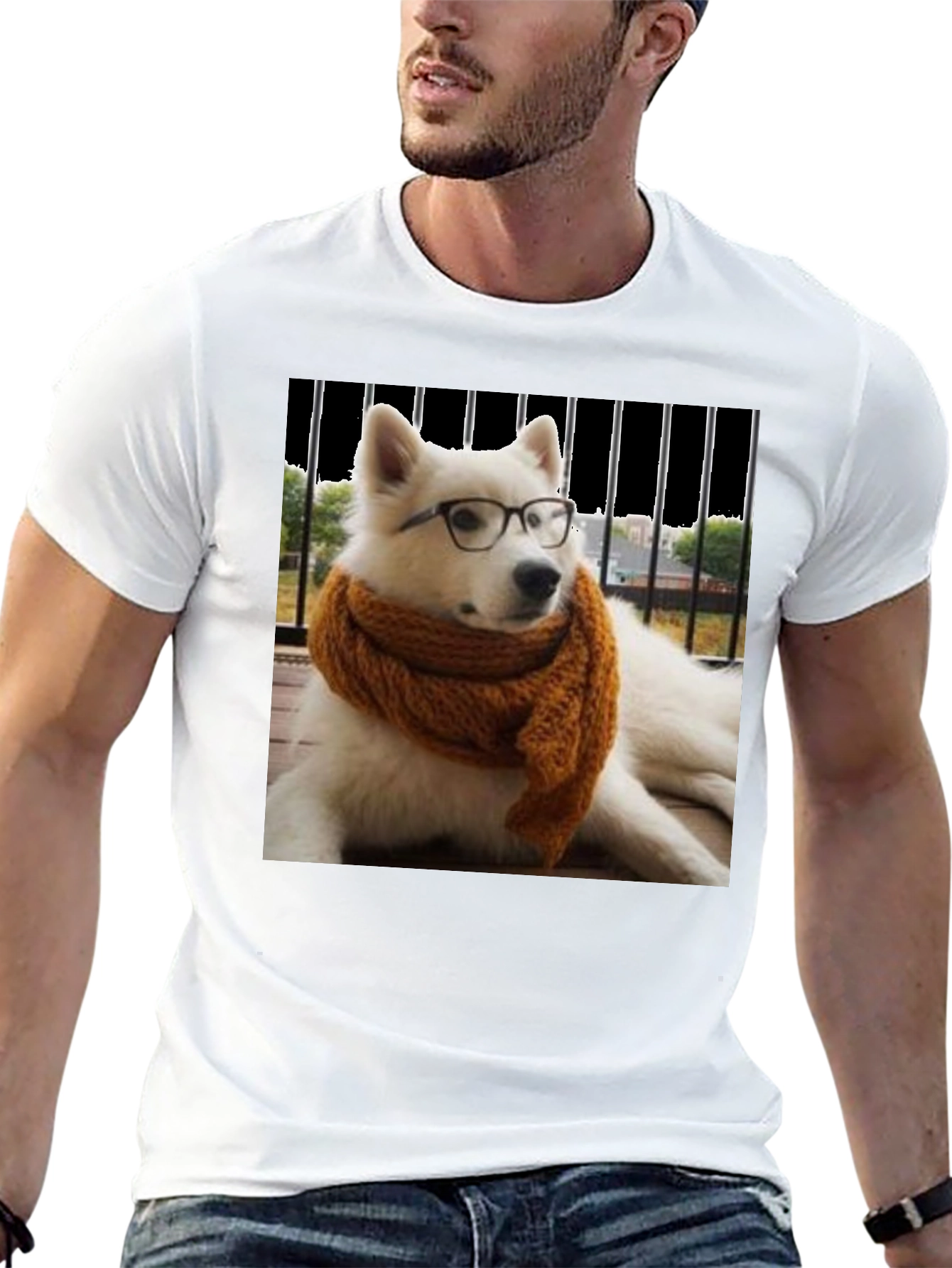 Dog with Glasses Graphic Tee