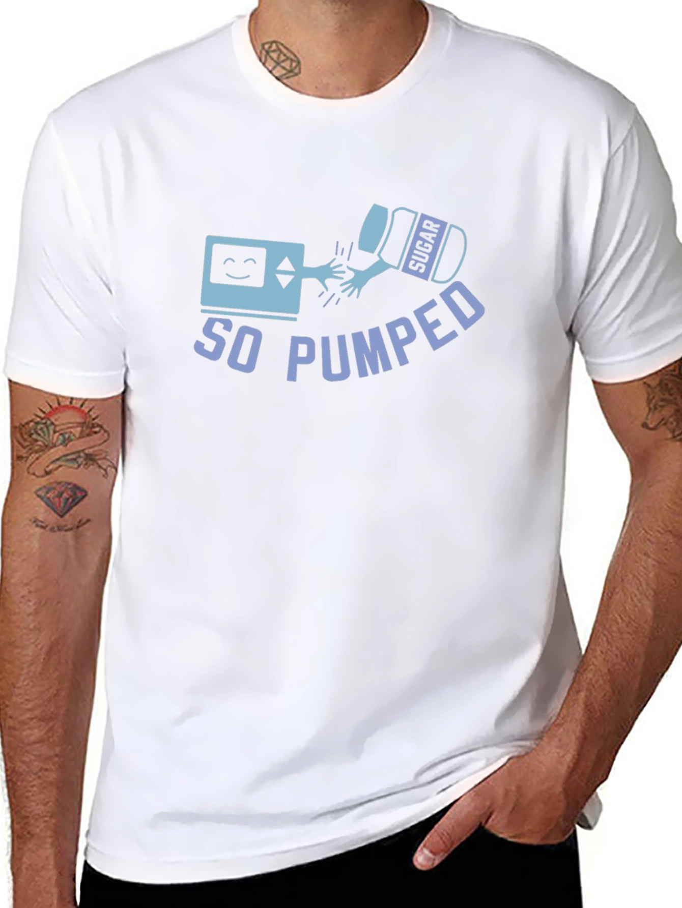 So Pumped Black T-Shirt - Diabetes Humor Tee