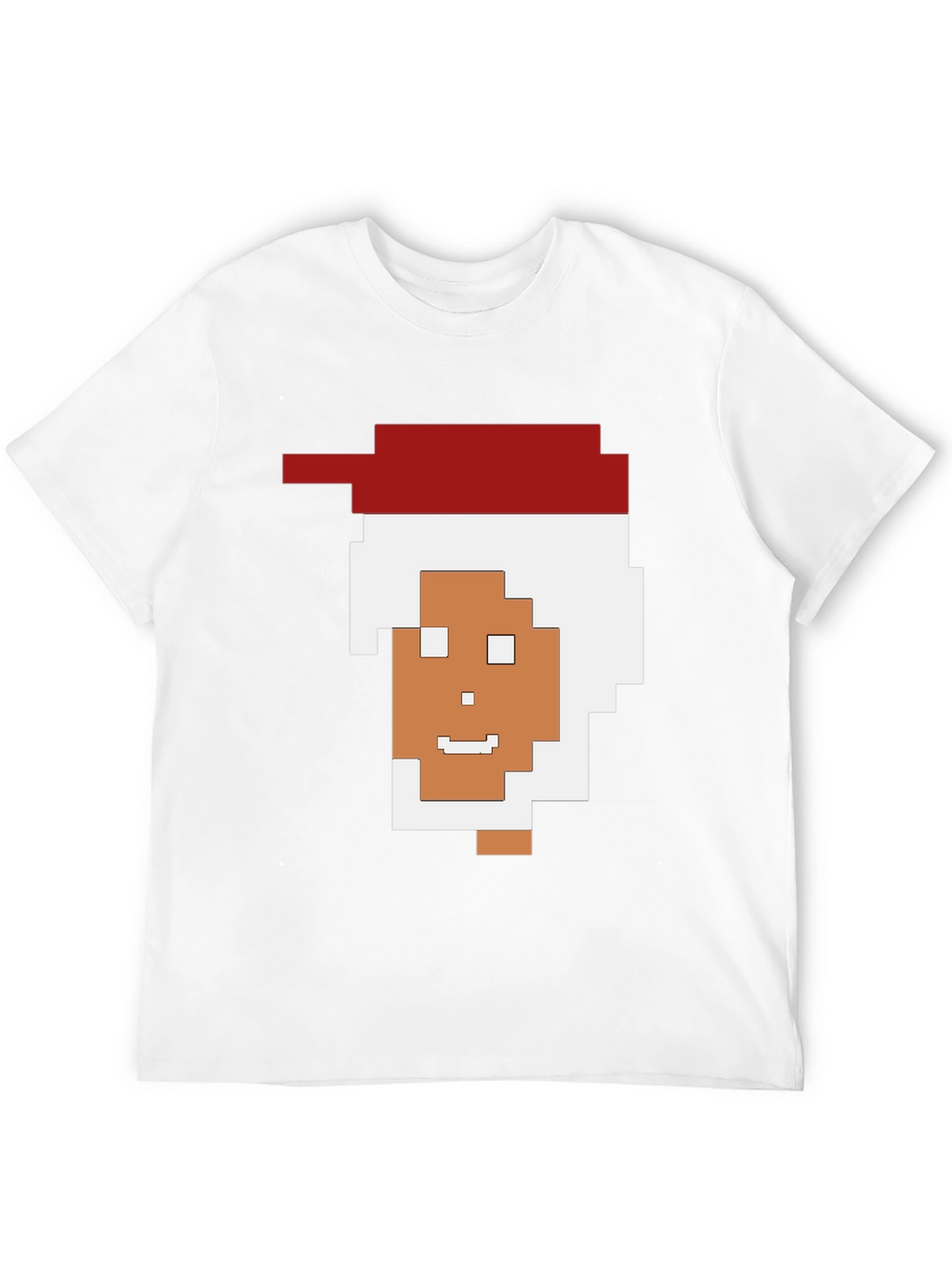 Pixelated Santa Black Tee