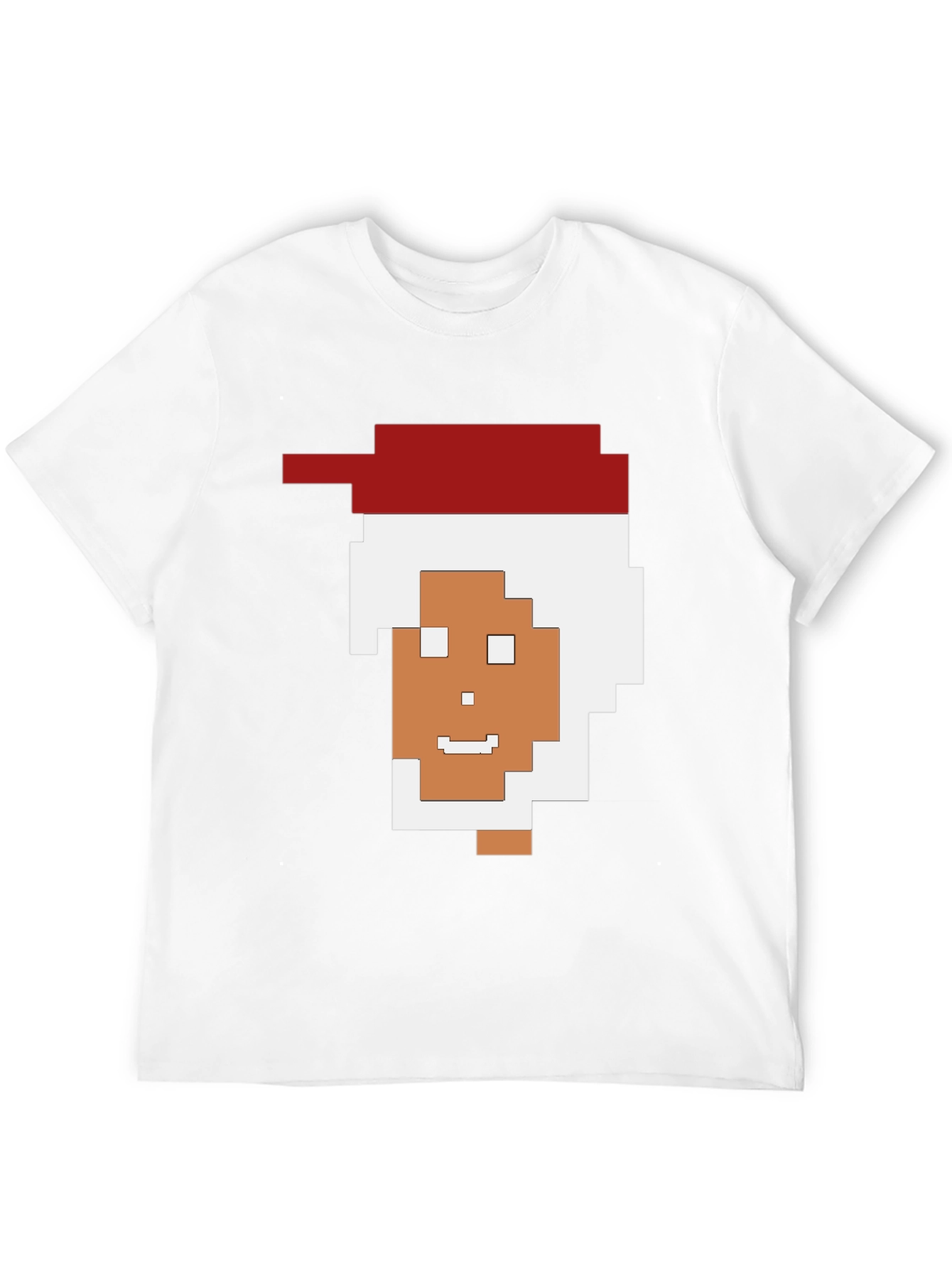 Pixelated Santa Black Tee