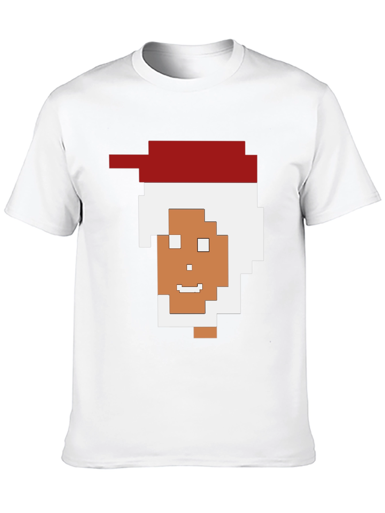 Pixelated Santa Black Tee