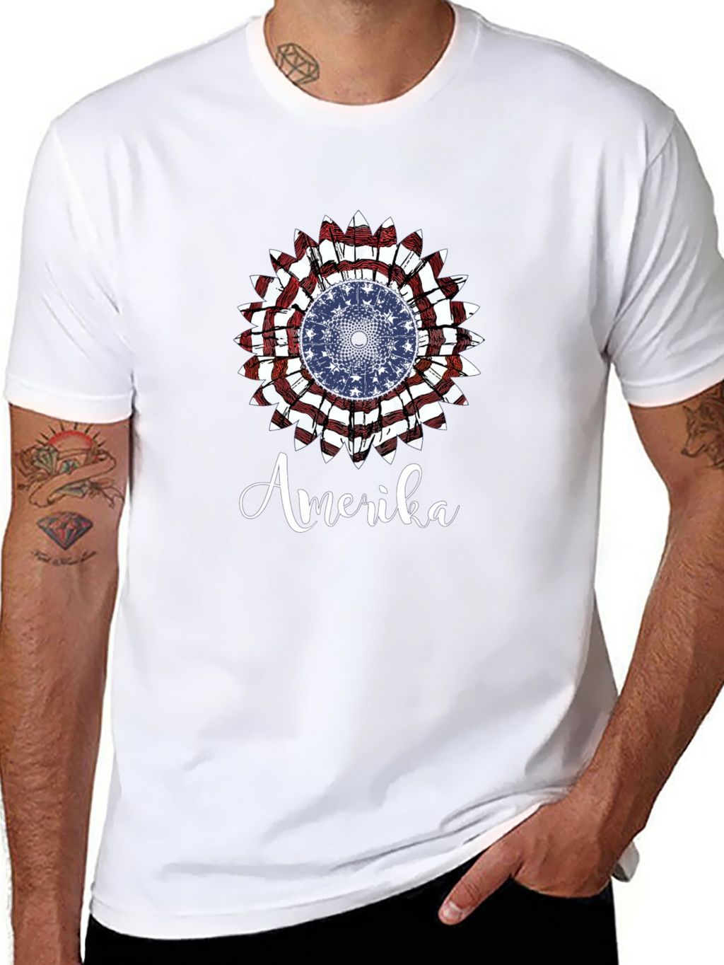 Amerika Patriotic Graphic T-Shirt