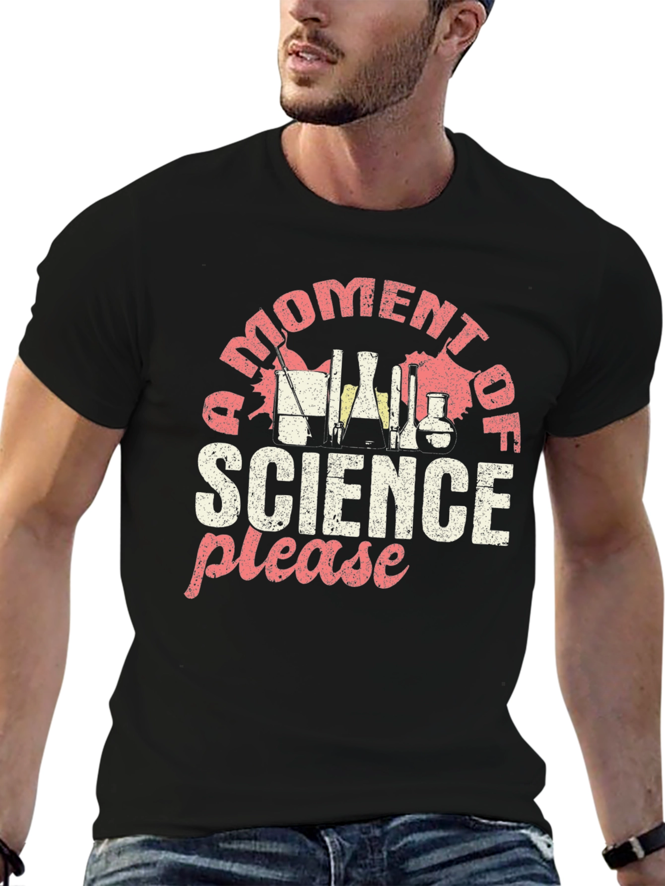 Science Graphic T-Shirt - Moment of Science Please
