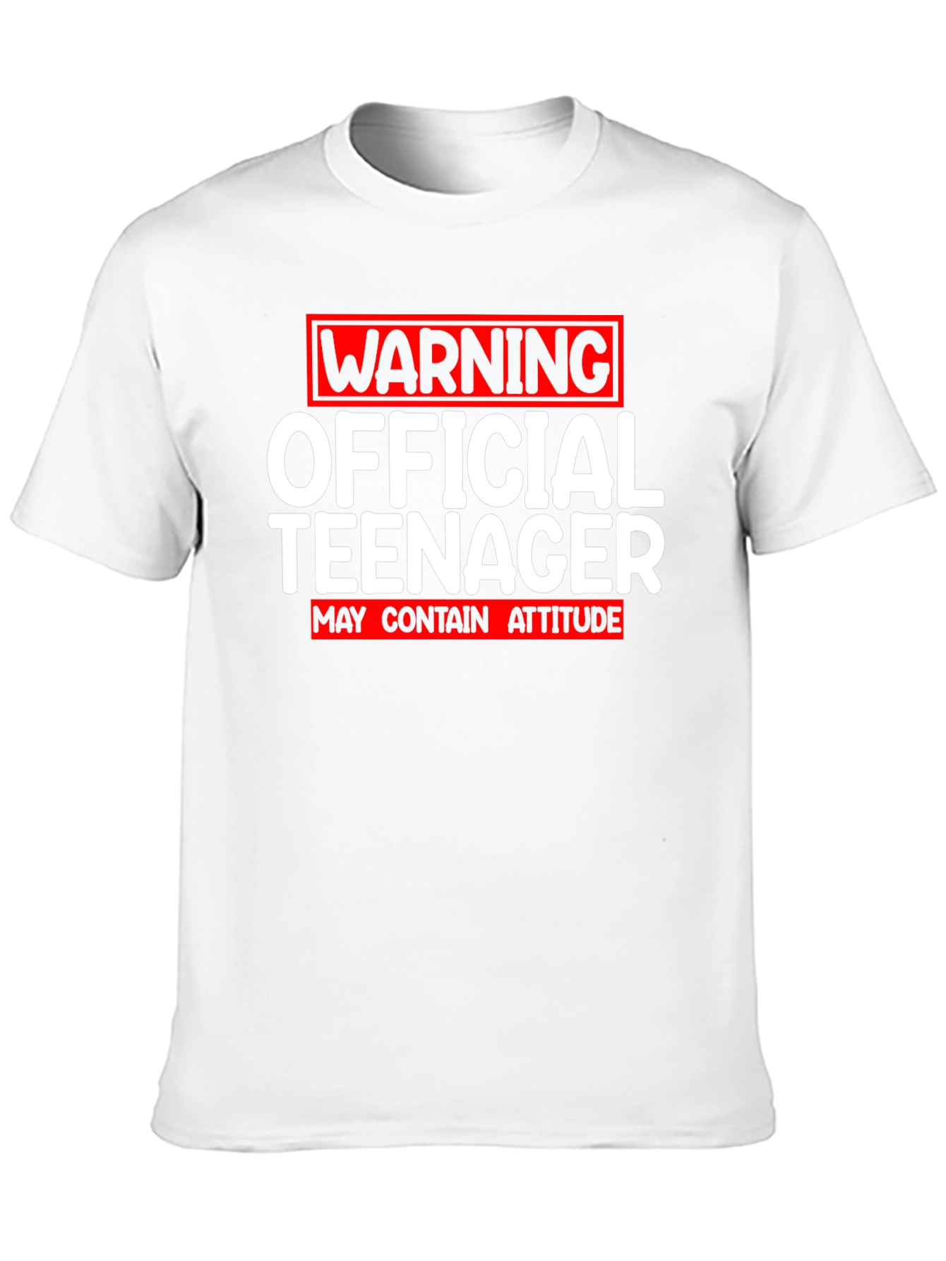 Official Teenager Warning Funny Novelty T-Shirt