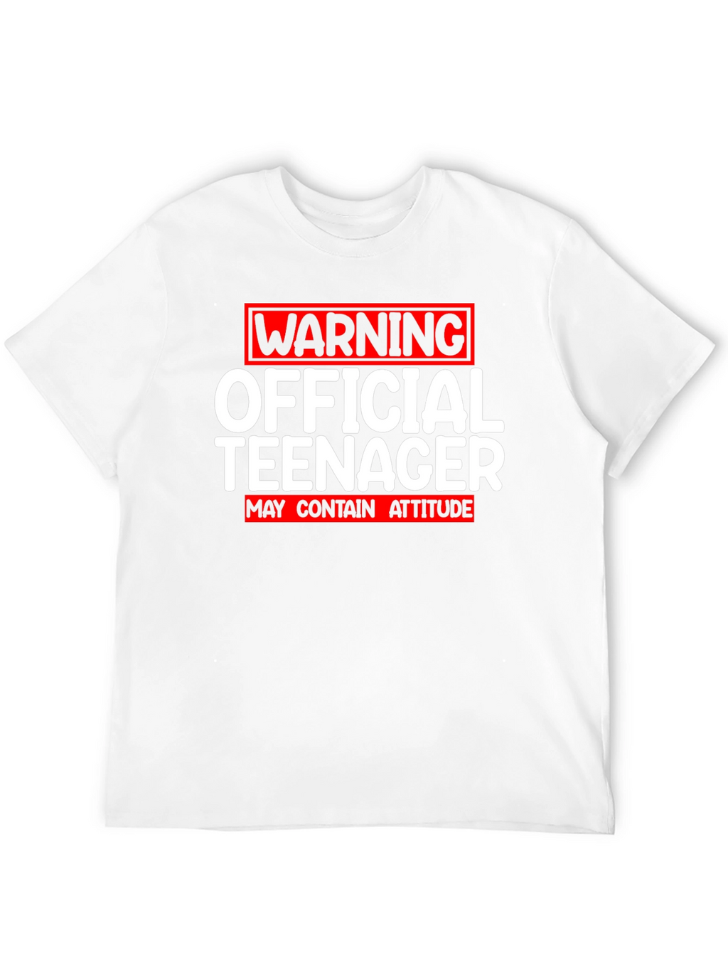 Official Teenager Warning Funny Novelty T-Shirt