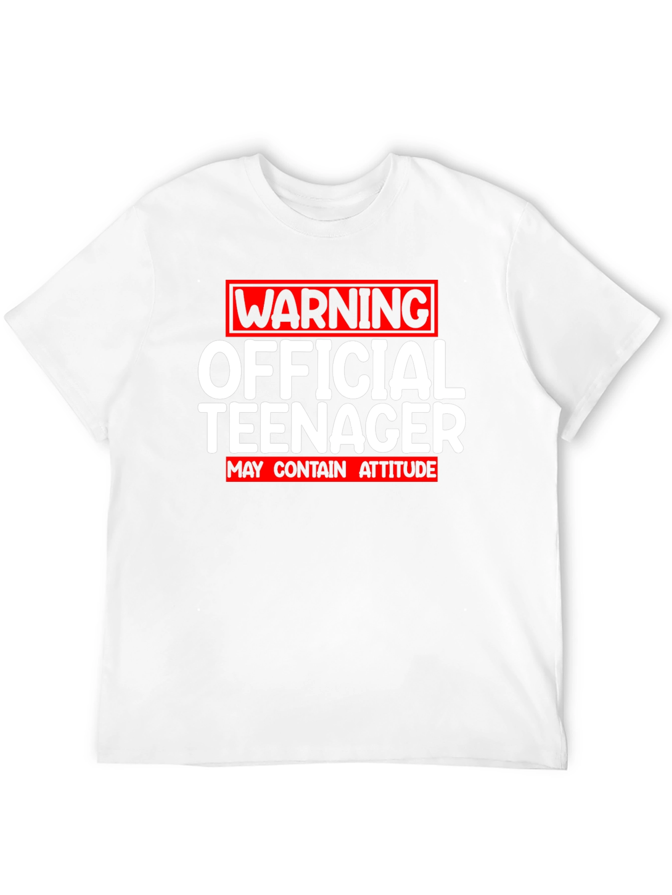 Official Teenager Warning Funny Novelty T-Shirt