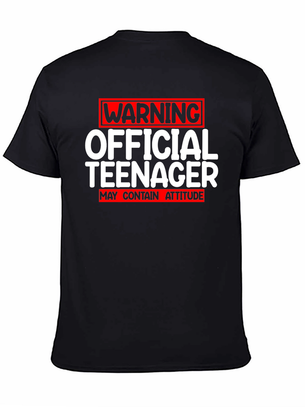 Official Teenager Warning Funny Novelty T-Shirt