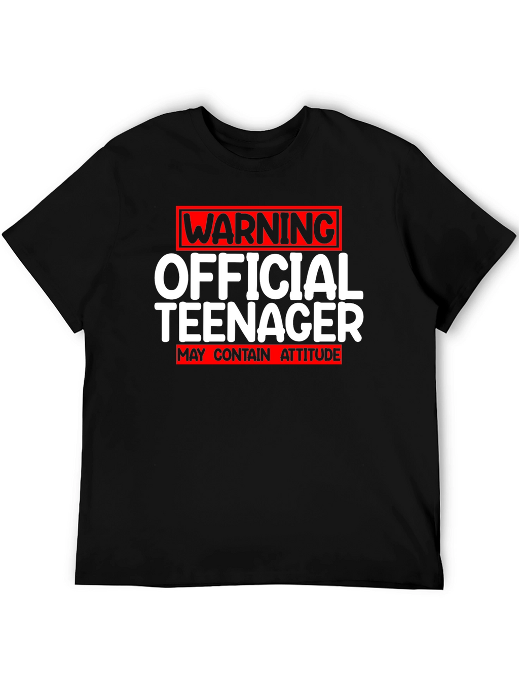 Official Teenager Warning Funny Novelty T-Shirt