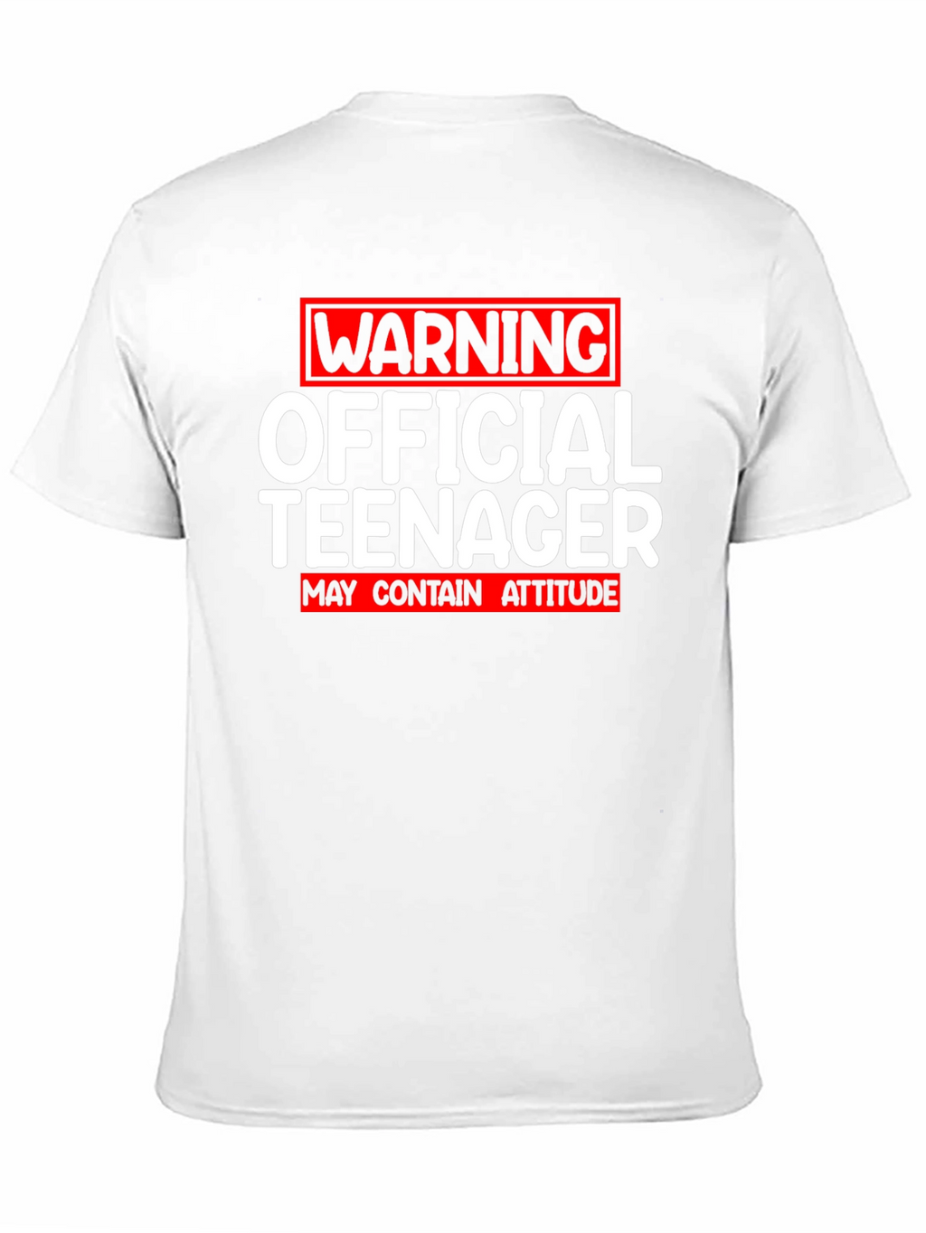 Official Teenager Warning Funny Novelty T-Shirt
