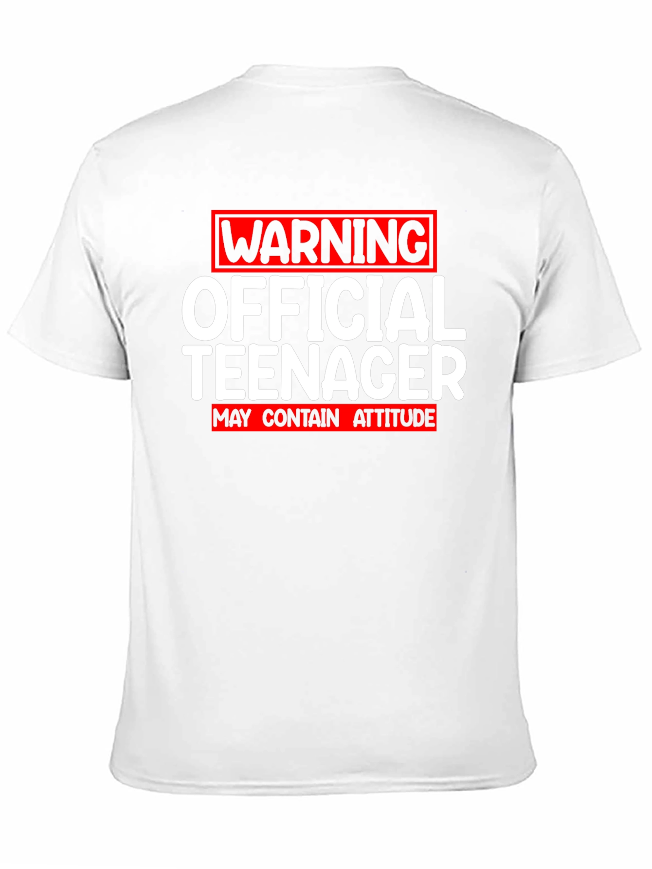 Official Teenager Warning Funny Novelty T-Shirt