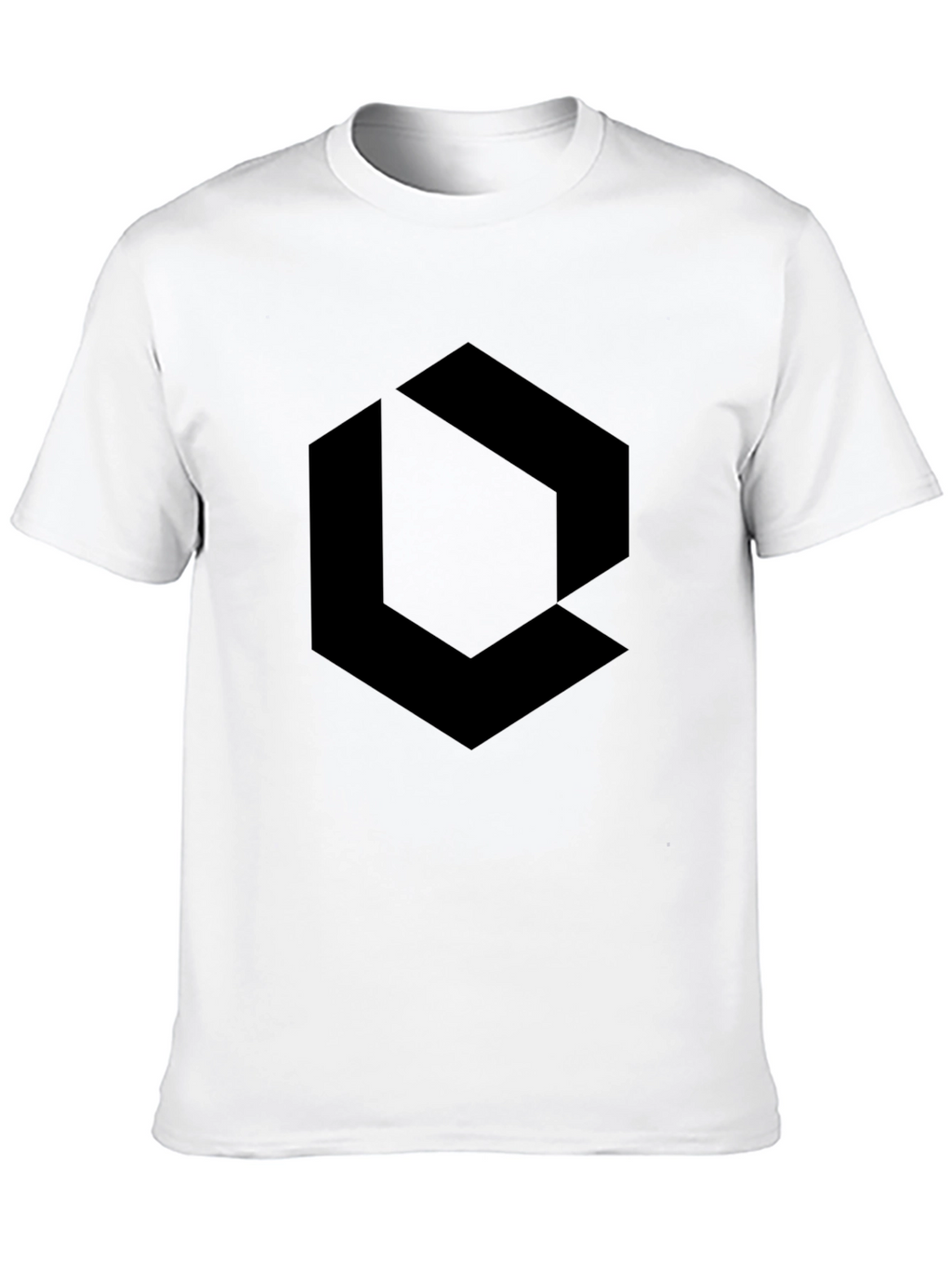 Black Geometric Graphic Tee - Modern Style