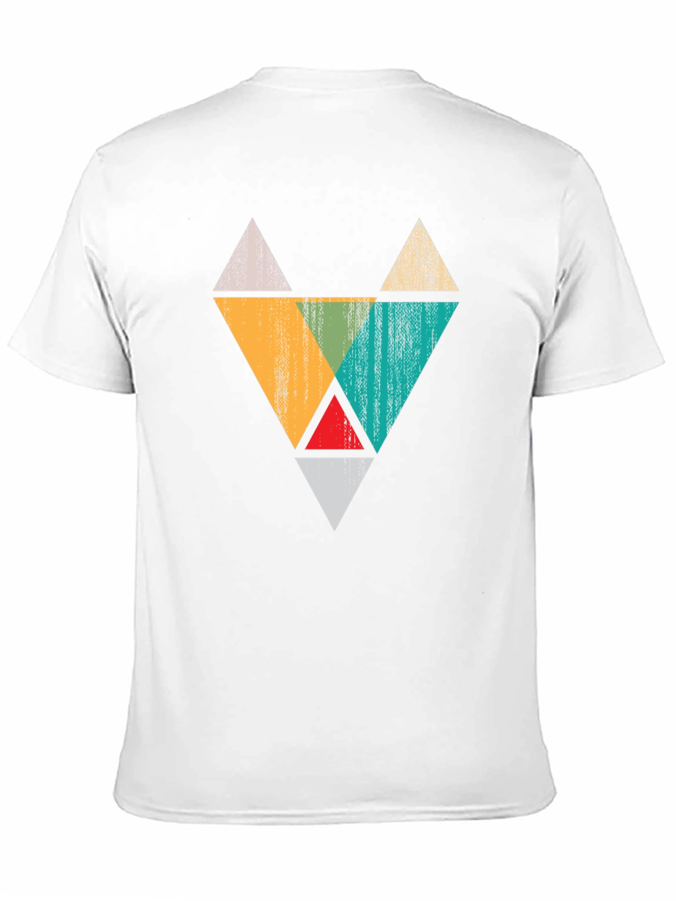 Geometric Triangle Fox Graphic Tee - Black