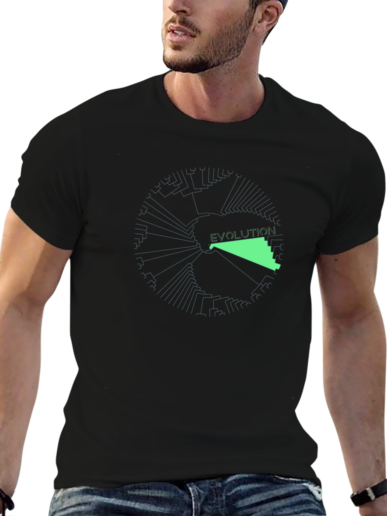 Evolution Black T-Shirt - Graphic Tee for Men