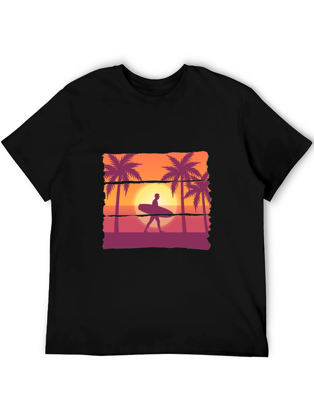 Sunset Surfer T-Shirt: Beach Vibes