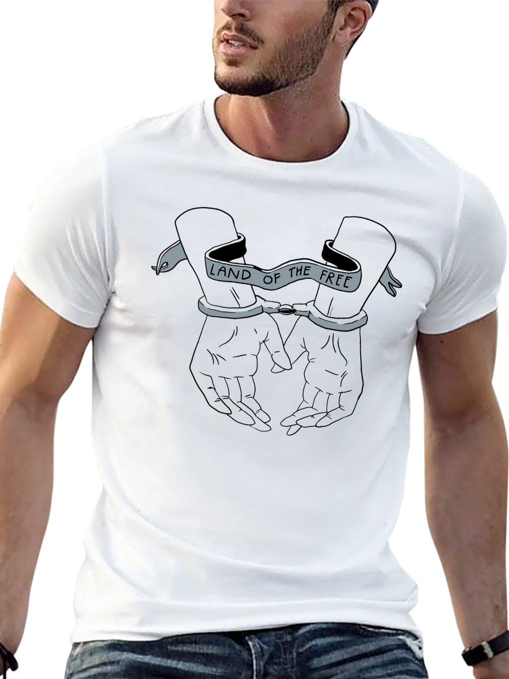 Land of the Free Graphic T-Shirt - Black