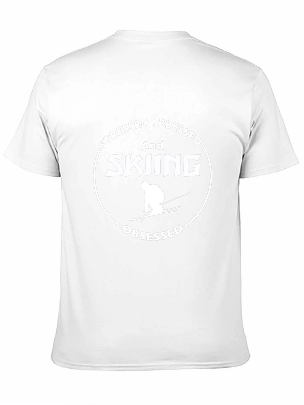 Stressed Blessed Skiing Obsessed Graphic Tee