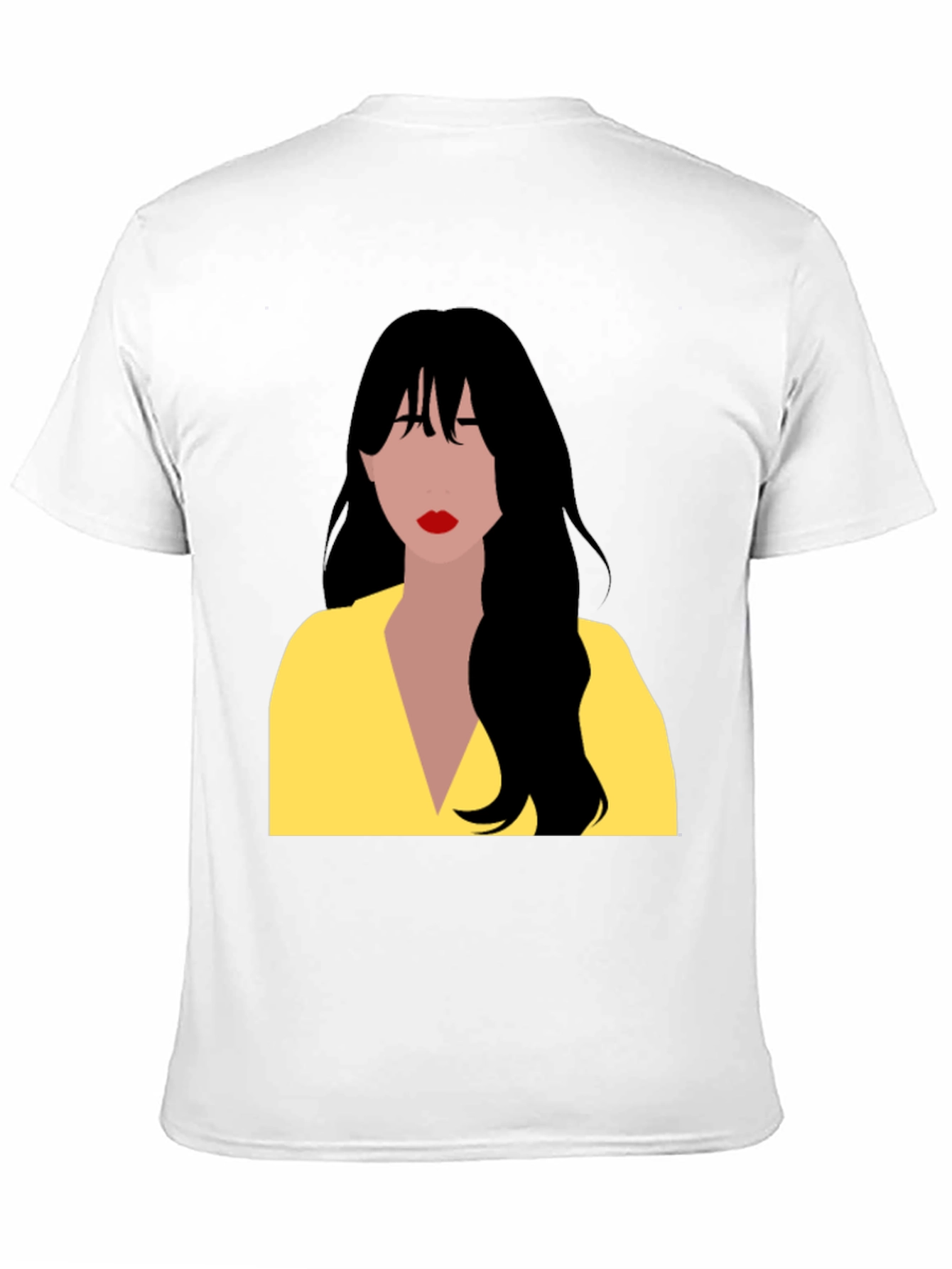 Woman Portrait Graphic T-Shirt - Casual Black Tee