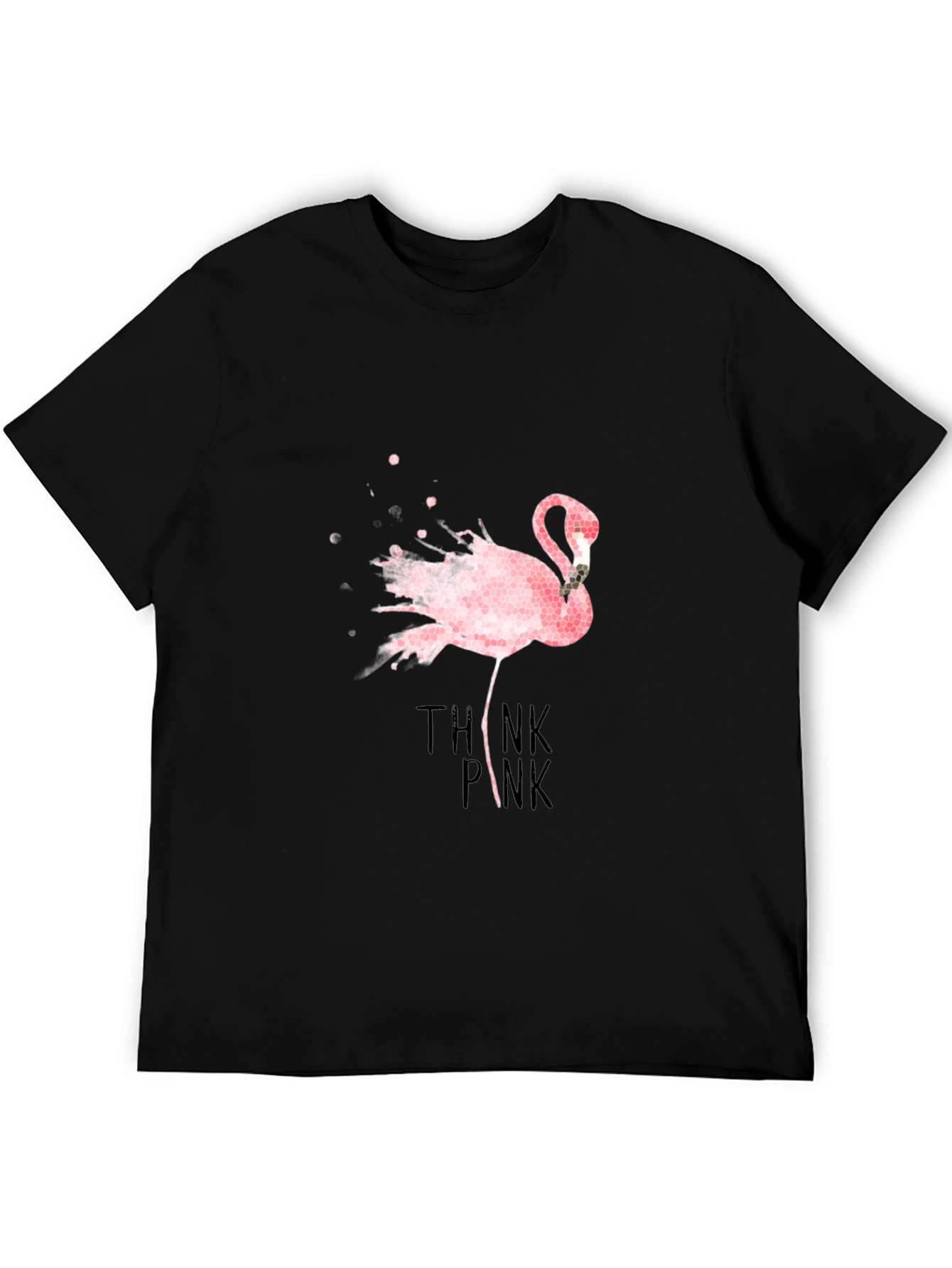 Think Pink Flamingo Graphic T-Shirt