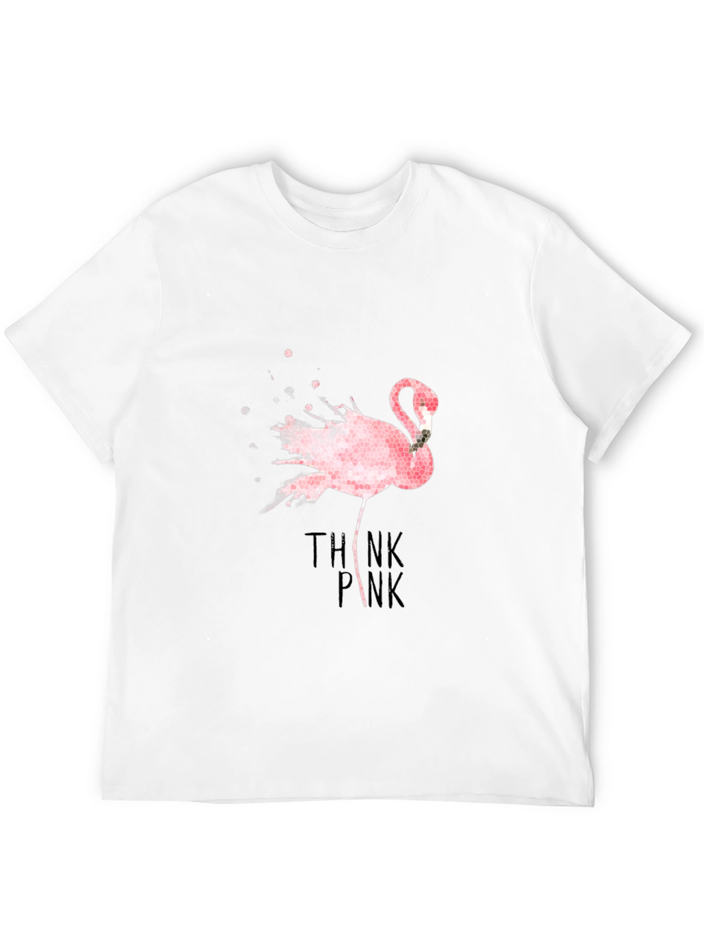 Think Pink Flamingo Graphic T-Shirt