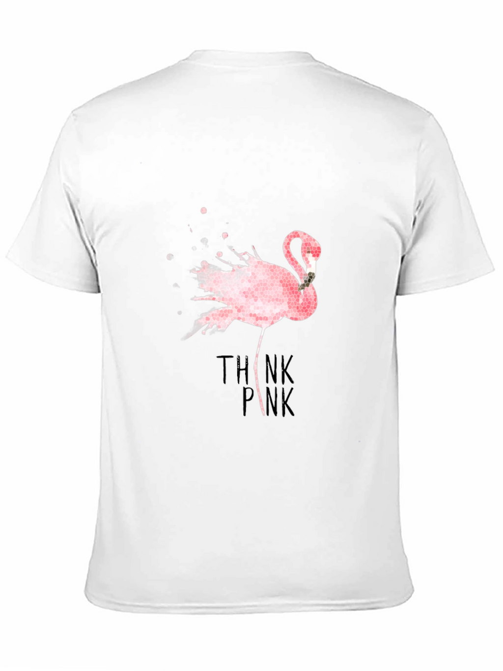 Think Pink Flamingo Graphic T-Shirt
