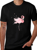 Think Pink Flamingo Graphic T-Shirt