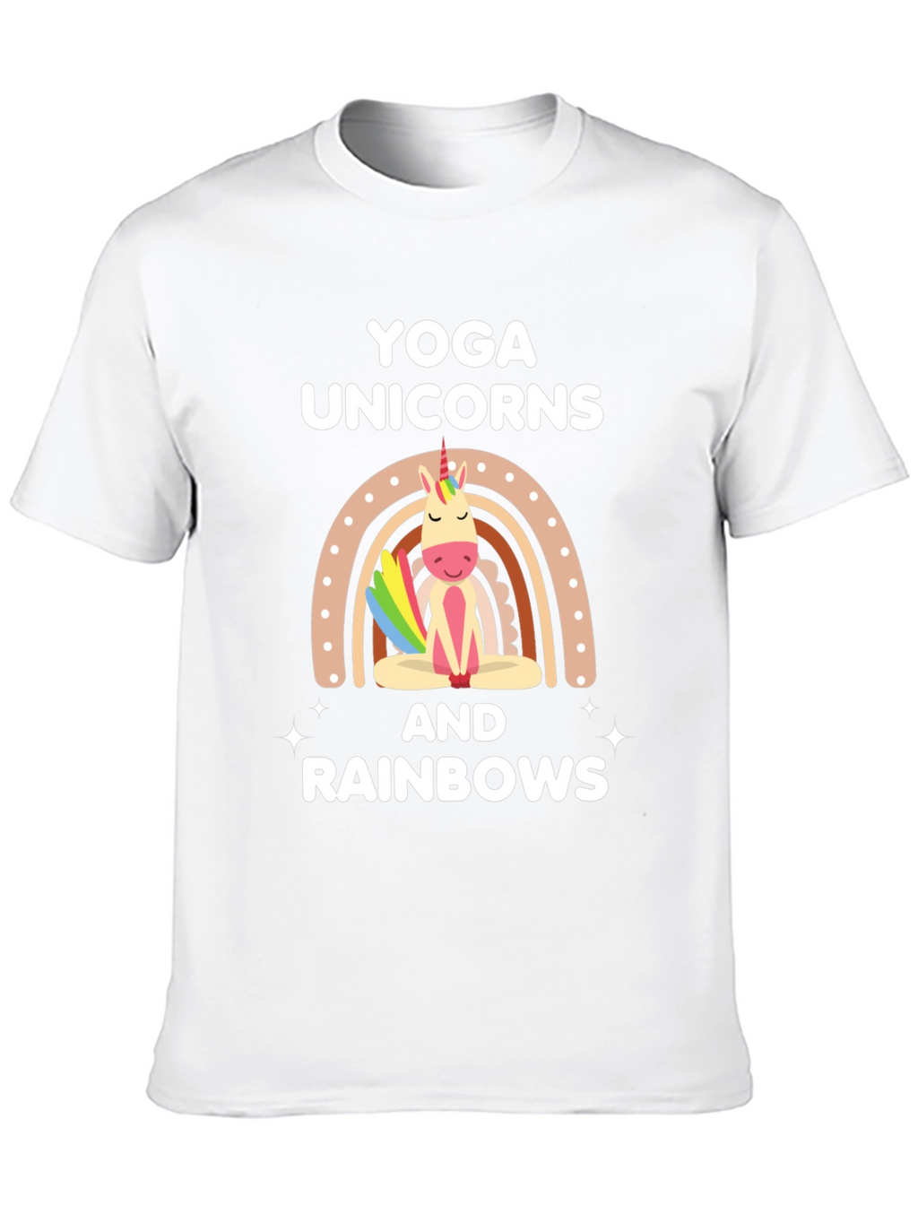 Yoga Unicorns & Rainbows Graphic T-Shirt