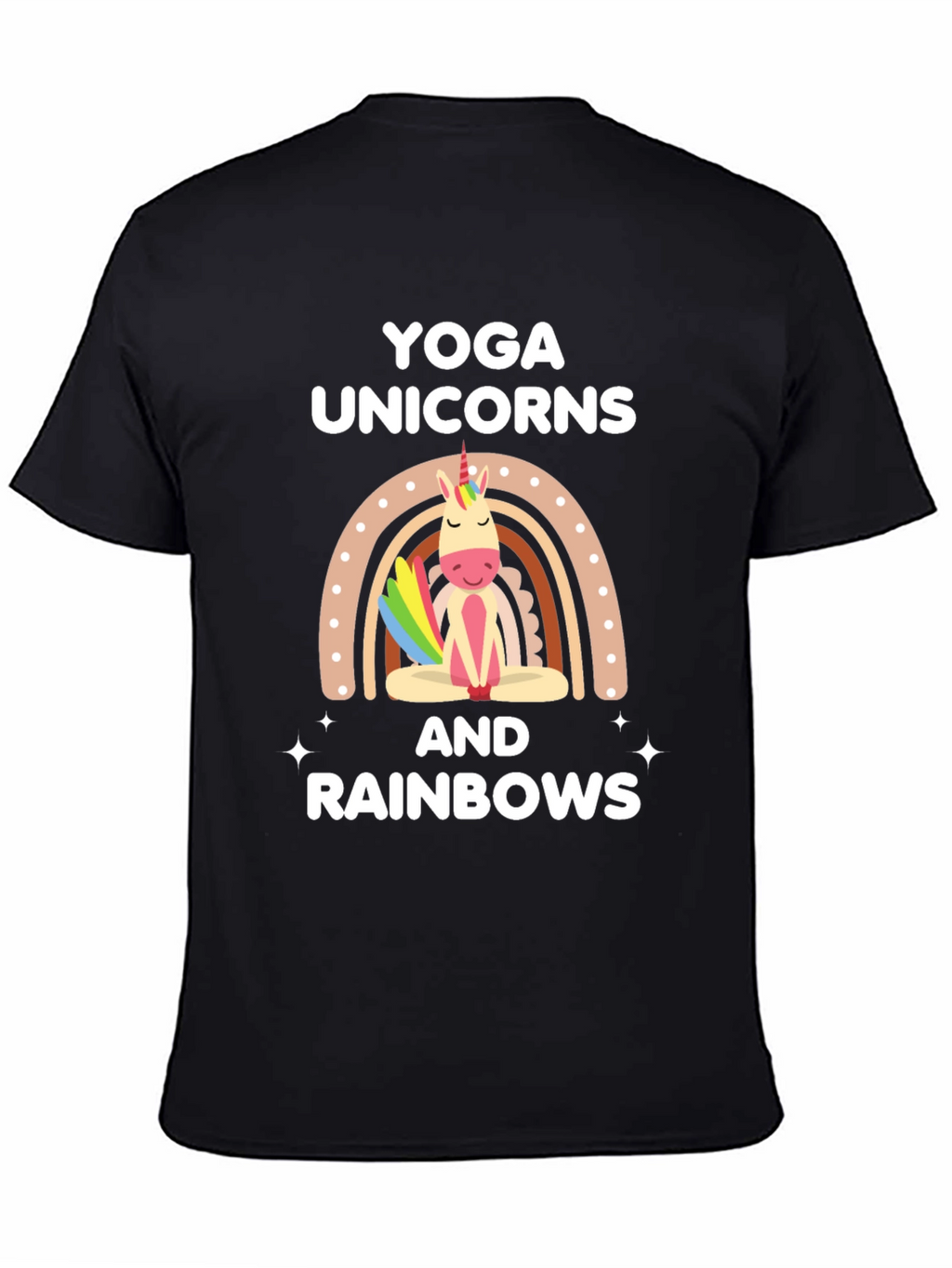 Yoga Unicorns & Rainbows Graphic T-Shirt