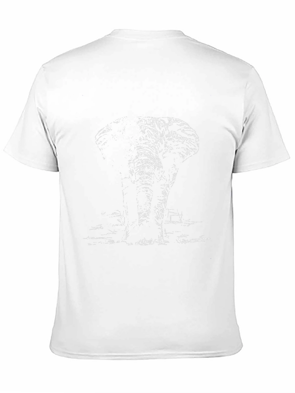 Elephant Sketch Graphic Tee - Black