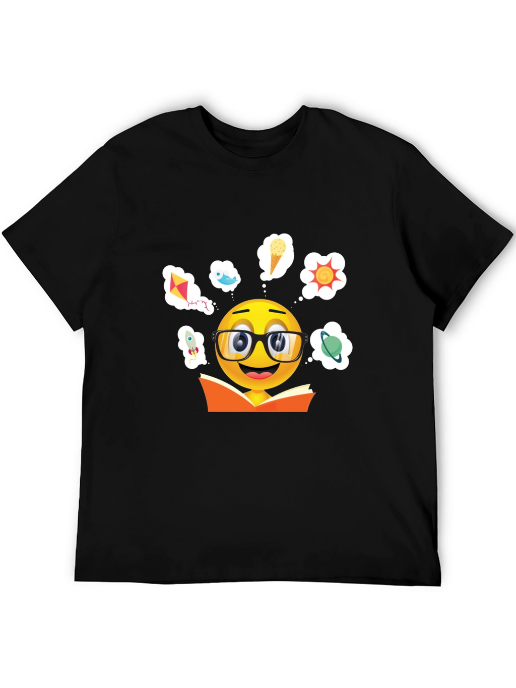 Bookworm Emoji Graphic T-Shirt