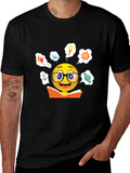 Bookworm Emoji Graphic T-Shirt
