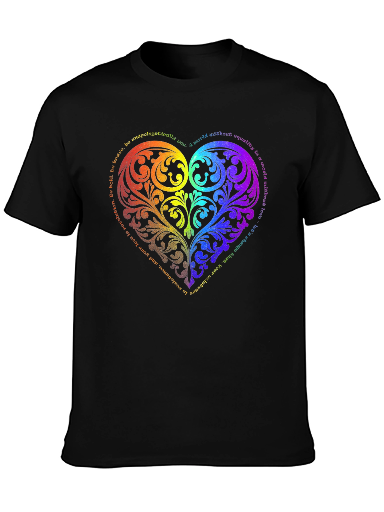 LGBTQ Pride Heart Graphic T-Shirt