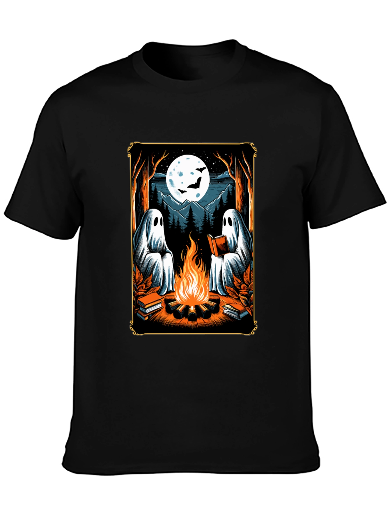 Ghost Campfire Reading T-Shirt