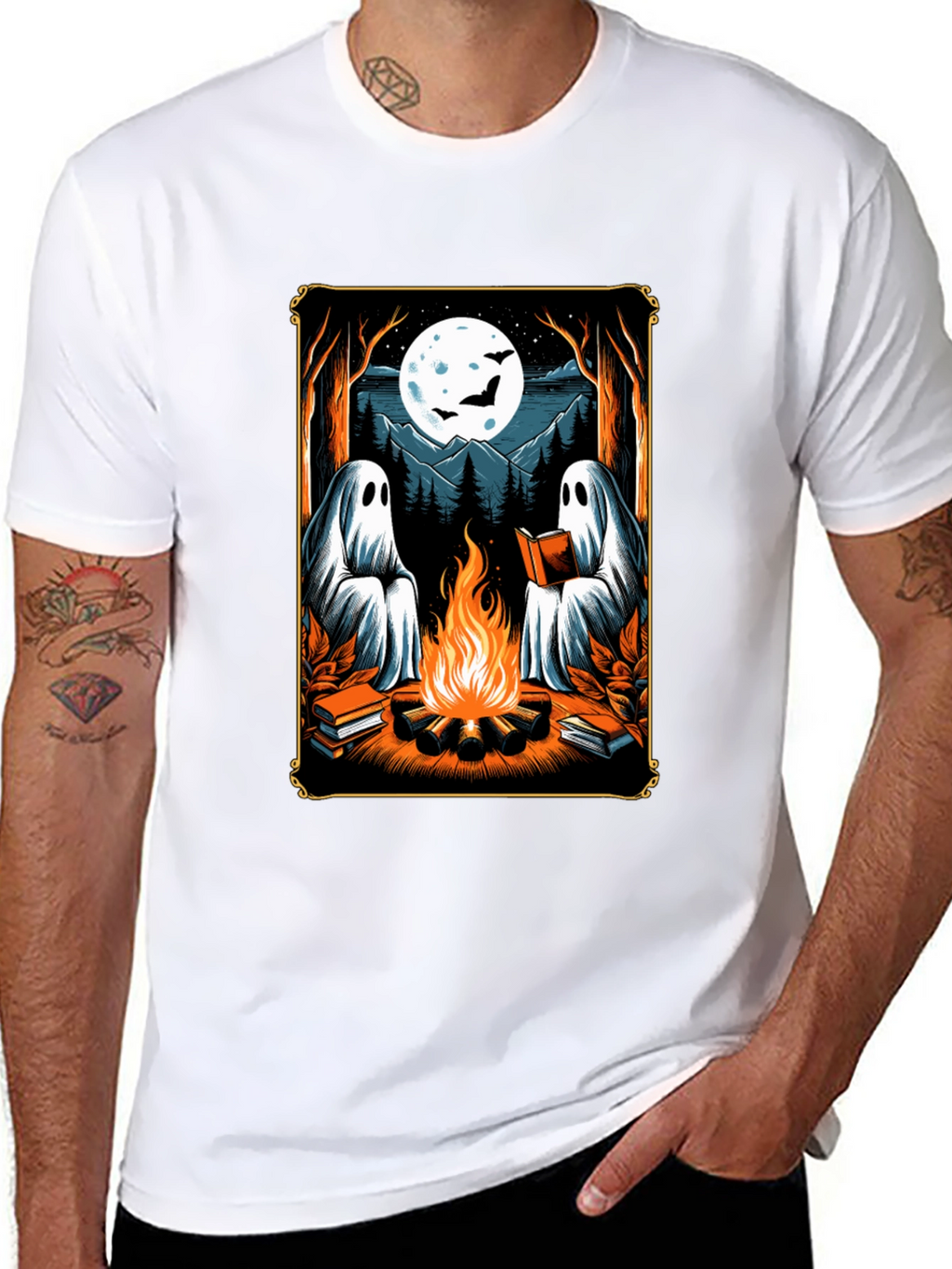 Ghost Campfire Reading T-Shirt
