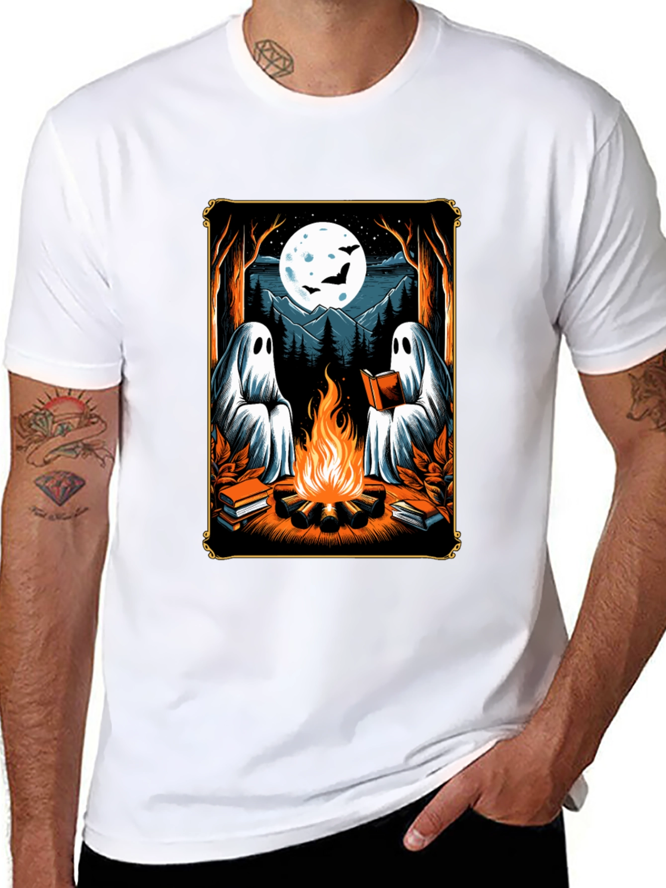 Ghost Campfire Reading T-Shirt