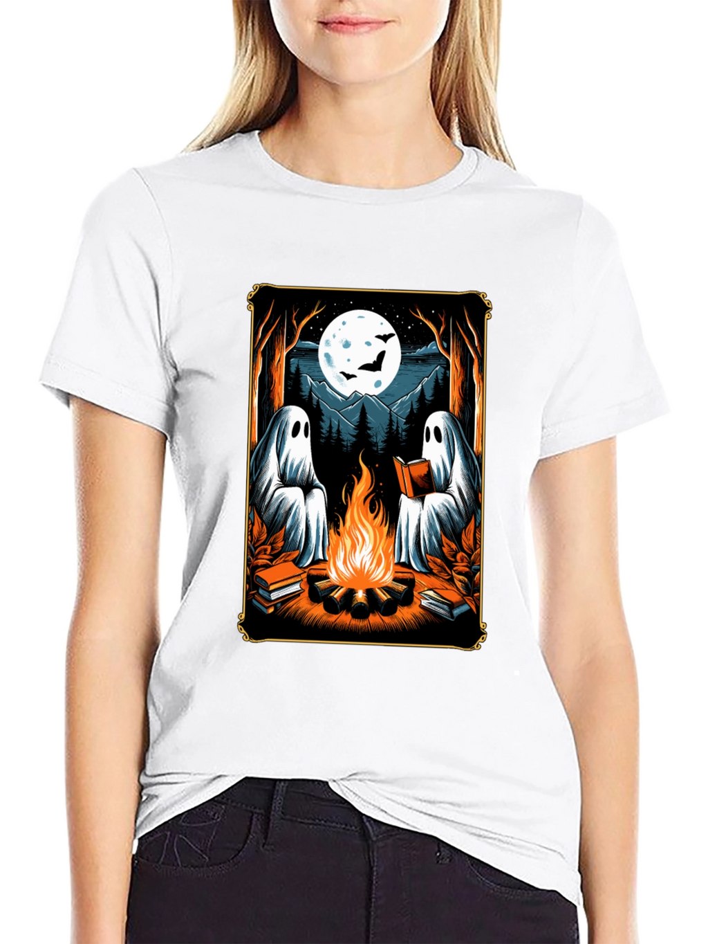 Ghost Campfire Reading T-Shirt
