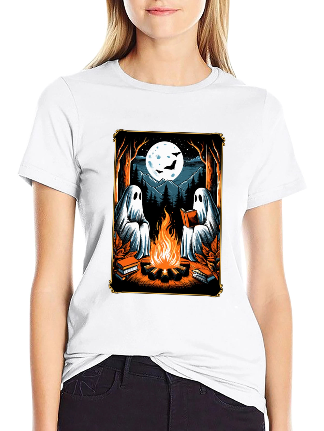 Ghost Campfire Reading T-Shirt