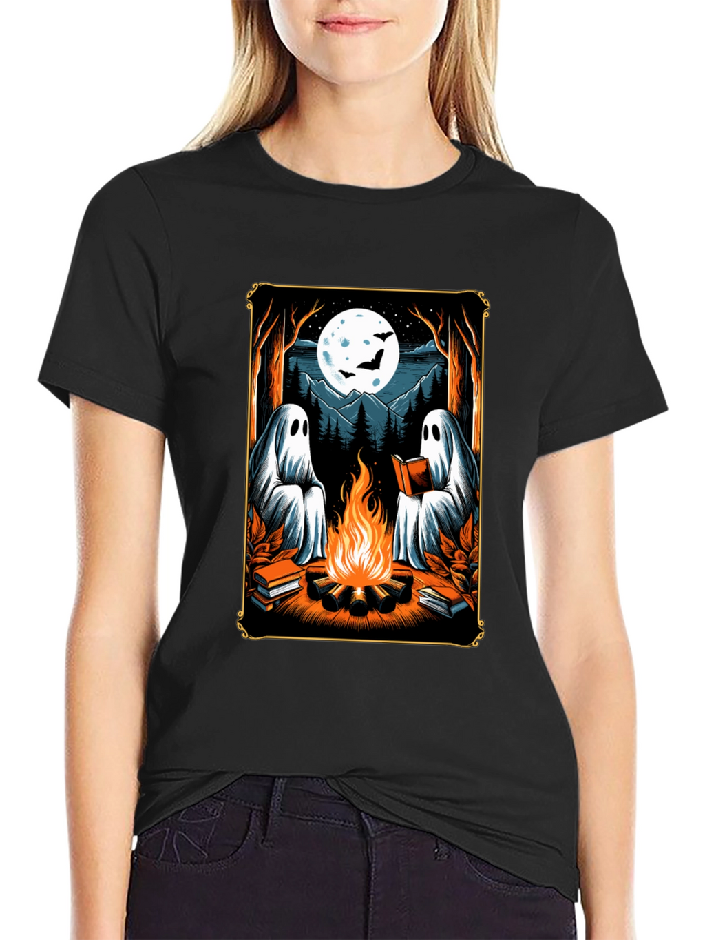 Ghost Campfire Reading T-Shirt