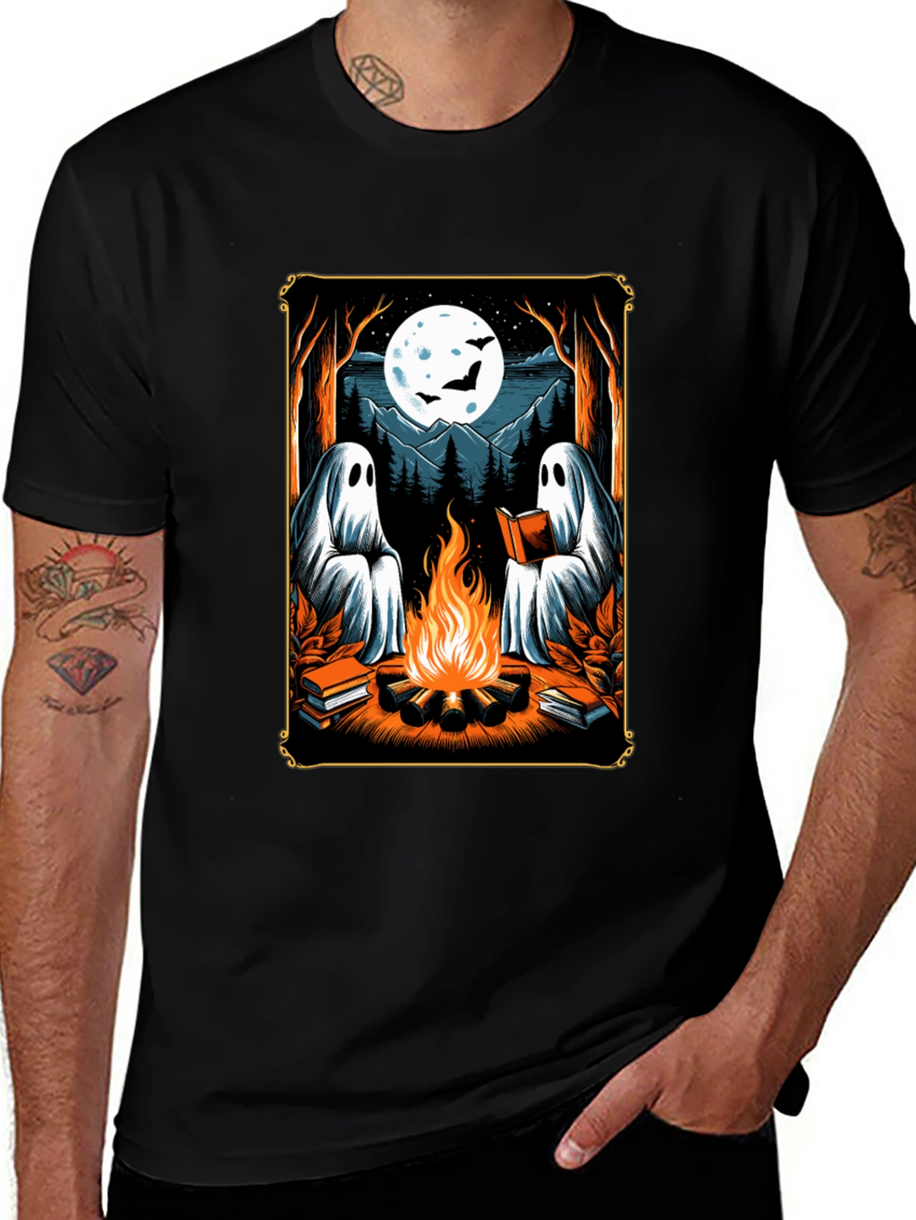 Ghost Campfire Reading T-Shirt