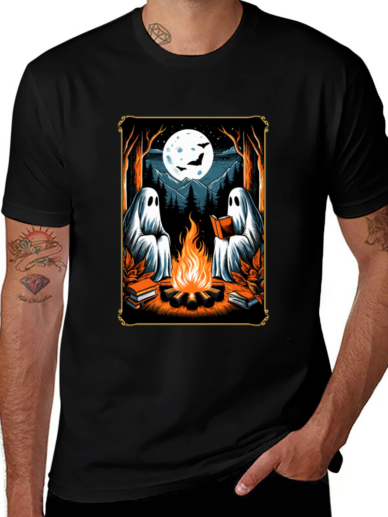 Ghost Campfire Reading T-Shirt
