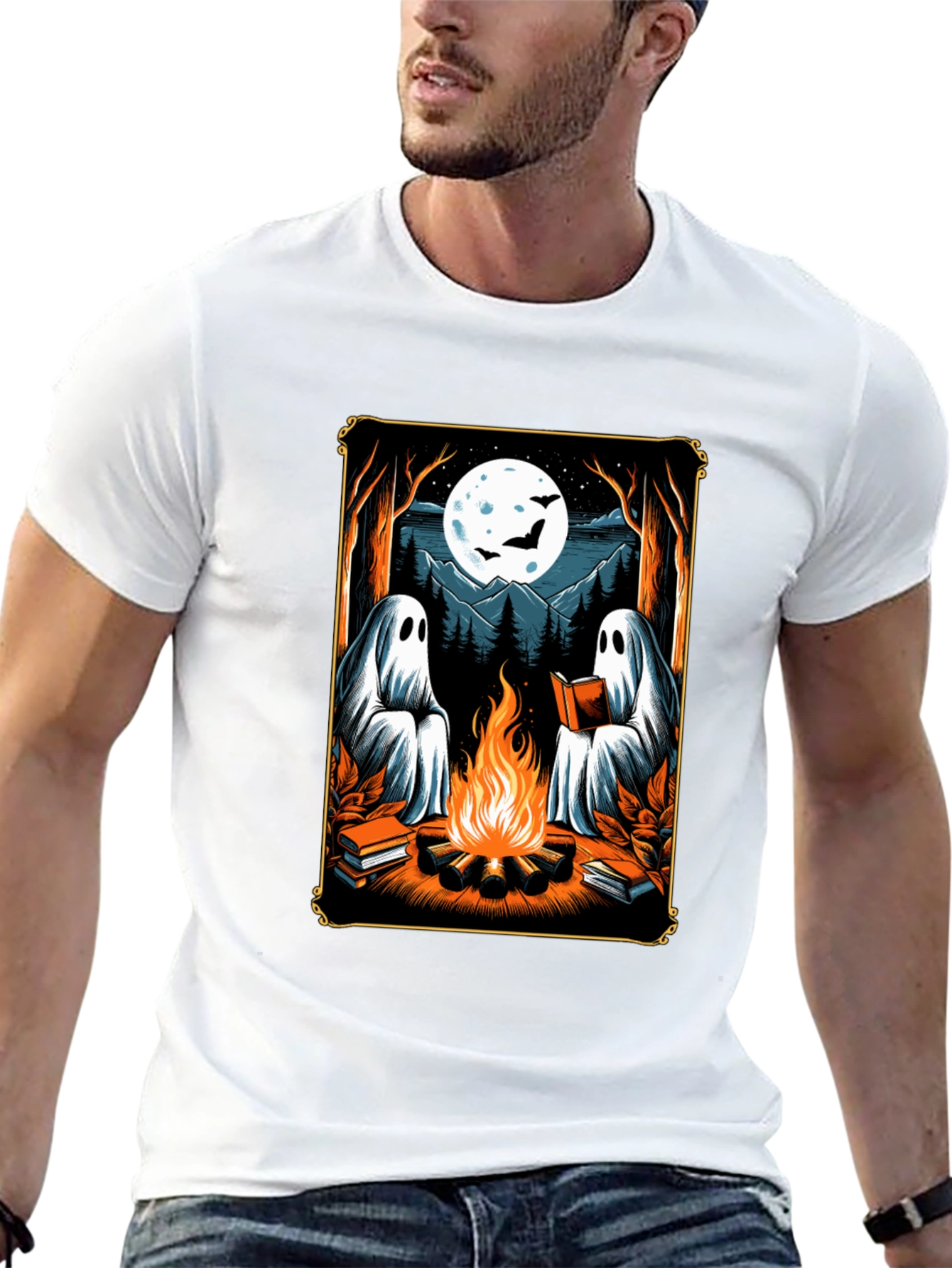 Ghost Campfire Reading T-Shirt