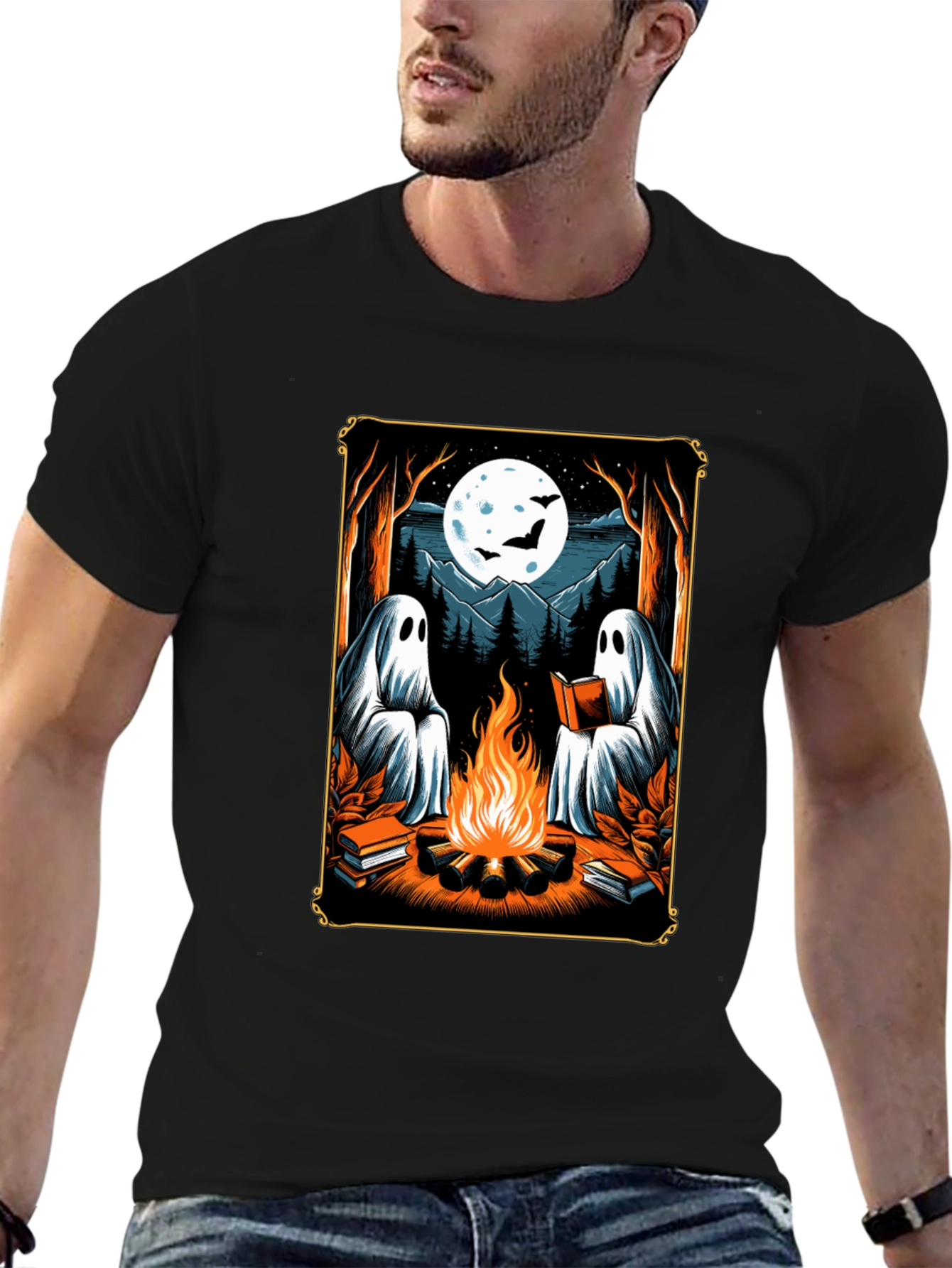 Ghost Campfire Reading T-Shirt