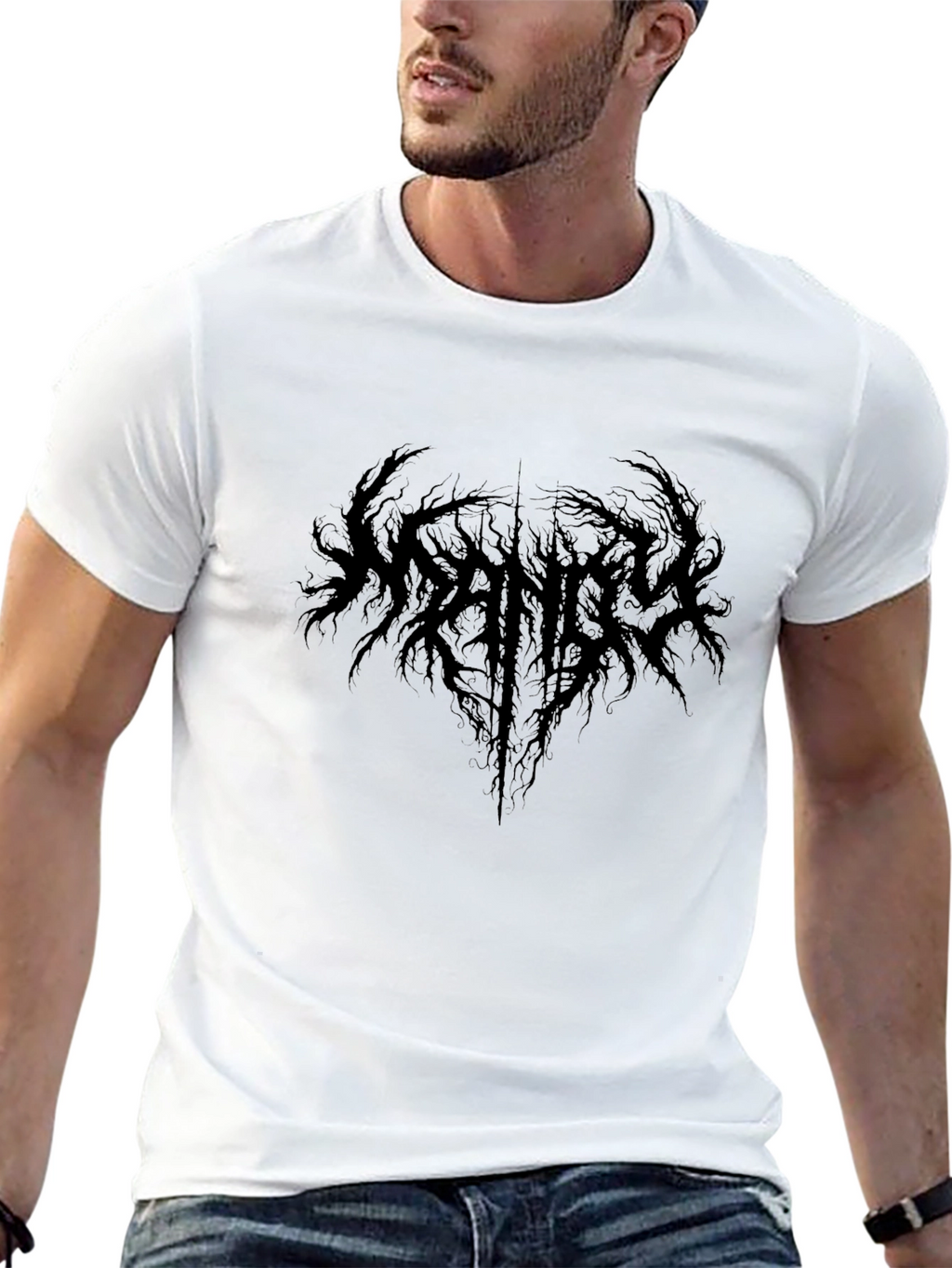 Mens Black Metal Band Tee